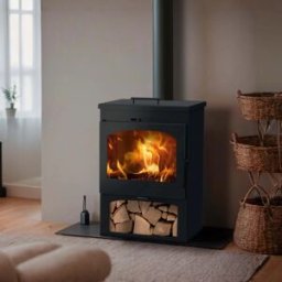 Pandero Stufa a legna in acciaio Bristol 5 Ecodesign 7,8 kw nero metallico