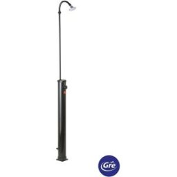 Gre Pools Doccia da giardino solare in PVC nero 9 l