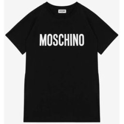 Moschino - Abito in jersey Logo Print - Nero 10A