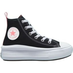 Converse Scarpe Chuck Taylor All Star High Platform Kids Nero Rosa Bianco 30