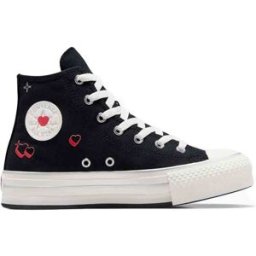 Converse Scarpe Chuck Taylor All Star EVA Lift Platform Y2K Heart Nero P/E 2024 A09121C 38.5