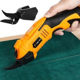 LANXSTAR Taglierina a batteria senza fili utensili da taglio in pelle per tessuti forbici elettriche ricaricabili testa di taglio in acciaio al tungsteno