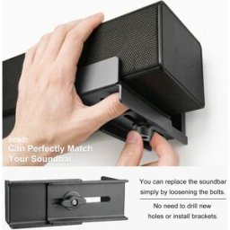 BEWZI Supporto a Parete per Soundbar Sony, Bose, Samsung e Altri, Regolabile in Profondità, in Acciaio Resistente