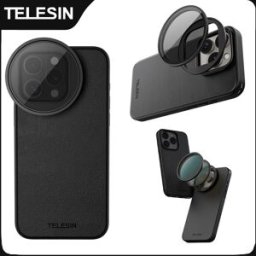 TELESIN Filtro CPL VND per telefono per iPhone 15 Pro 15 Pro Max con custodia protettiva per telefono Filtro per lenti per accessori iPhone