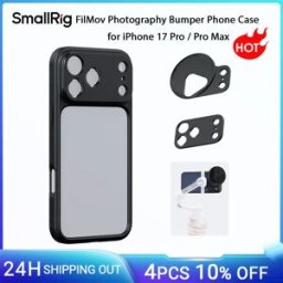 SmallRig Custodia per telefono con paraurti per fotografia FilMov per iPhone 17 Pro /17 Pro Max, con piastra posteriore per obiettivo con attacco a T, adattatore attaccabile da 67 mm