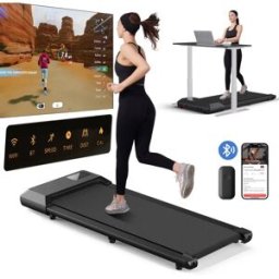 Superun Tapis roulant da passeggio, motore da 2,5 HP, assorbimento degli urti antiscivolo, mini tapis roulant per esercizi di tappetino da passeggio con telecomando per ufficio domestico