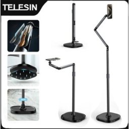 TELESIN Supporto da pavimento magnetico per telefono cellulare Staffa per tablet per trasmissione in diretta a sbalzo Staffa di sollevamento Supporto universale per telefono cellulare