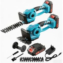 Bogseth Tagliasiepi e Tagliaerba 2-in-1 Senza Fili, Batteria 21V 2000mAh, Forbici da Giardino Ergonomiche e Leggere per Siepi e Arbusti