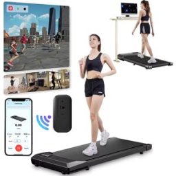 Superun Tapis roulant Walking Pad, tapis roulant da passeggio da 2,2 HP per la casa, tapis roulant portatile sotto la scrivania 2 in 1