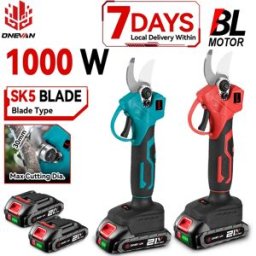 ONEVAN Brushless 30mm Elettrico Potatura Cesoie 1000W Cordless Forbici Taglio Albero Ramo Potatura Strumento di Potatura Per 21V 18V Batteria
