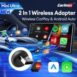Carlinkit Mini Ultra 3 Wireless Android Auto & CarPlay Adattatore 2.4Ghz e 5Ghz WiFi BLE Auto Connect OTA Aggiornamento Mini Smart Car Box