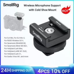 SmallRig Camera Flash Supporto per microfono wireless wireless wireless con supporto per slitta fredda per DJI Mic/Mic 2 per RODE Wireless GO II -4822