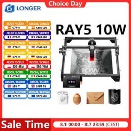 Longer Incisore laser RAY5 10W 0,06x0,06mm Touch screen laser Spot Scultura offline Chipset a 32 bit Area di lavoro 400x400mm