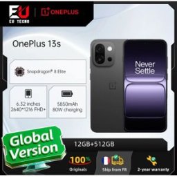 OnePlus Versione globale dello smartphone 13s 5G da 12 GB + 512 GB con processore Snapdragon 8, batteria da 5850 mAh e fotocamera da 50 MP. Cellulari con intelligenza artificiale