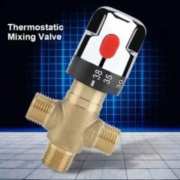 NONE Valvola miscelatrice termostatica in ottone massiccio Controllo caldo e freddo Bilanciamento della pressione Valvola termostatica in ottone per uso generale 3 vie