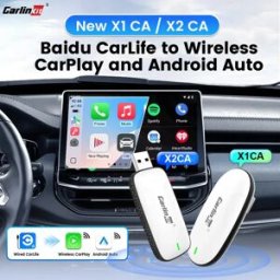 Carlinkit X1CA X2CA Baidu Carlife a Android Auto e CarPlay Adattatore wireless per iPhone Telefono Android WiFi BLE Auto Connect