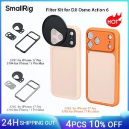 SmallRig 17 Pro FilMov Custodia per telefono con paraurti fotografico per iPhone 17 Pro Max Grigio/Arancio/Nero con piastra posteriore per obiettivo con attacco a T