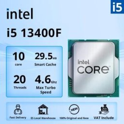 Intel Processore Core I5-13400F CPU LGA 1700 10-Core Senza Dissipatore