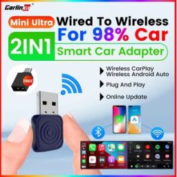 Carlinkit Mini Ultra 5.0 Adattatore cablato-wireless Wireless Android Auto Mini Wireless CarPlay USB Dongle Wireless Auto-Connect Supporta iPhone Android Phone