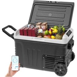 EUHOMY Frigo portatile a compressore da 35L, con App, Congelatore a armadio per auto 12V/24V e 220-240V, Intervallo di raffreddamento -20°C ° Da C a 20 ° C, K