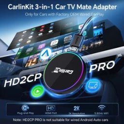 Carlinkit HD2CP Pro Adattatore wireless HDMI Wireless Android Auto CarPlay 3-in-1 Smart Car Box Video HD per TV Stick Dispositivo HDMI