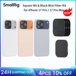 SmallRig Kit Filtri ND e Black Mist per iPhone 17 Pro e iPhone 17 Pro Max, 3 Colori a Scelta con ND2/4/8/16/32 e Supporto