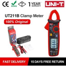 UNI-T Mini Pinza amperometrica digitale UT211B Auto Vero RMS 60A AC DC Pinza di corrente Amperometro Voltmetro Modalità zero Misurazione della capacità