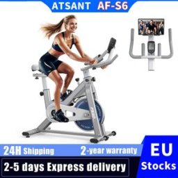 ATSANT AF-S6 Cyclette per interni domestici con display a LED e supporto per tablet 0-100 livelli di resistenza magnetica silenziosa 330 libbre
