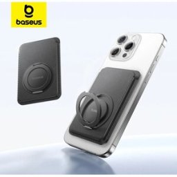 BASEUS Custodia in pelle PU con portacarte magnetico per iPhone 17 MagSafe e rotazione a 360° ° Custodia Girevole per Carte d'Identità e Bancarie
