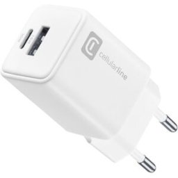 Cellular Line Caricabatterie ACHUSB2GAN30WTABW Bianco