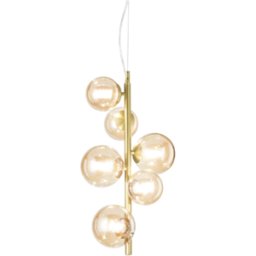 IDEAL LUX Perlage Ambra a Sospensione