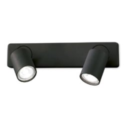 IDEAL LUX Rudy Round Faretto da Parete Nero