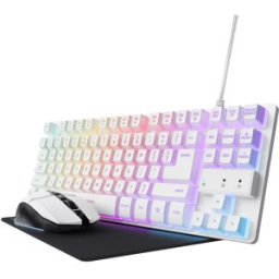 Trust Tastiera + Mouse Gxt794w 3-in-1 Bundle gaming White