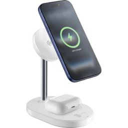 Cellular Line Stazione di ricarica wireless Mag Duo QI2.2 25W Bianco