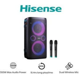 Hisense Speaker Party Storm 1 Audio Nero + 2 Microfoni Wireless
