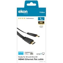 SBS SPA Cavo Flat Hdmi Ecvhdmi10flat Nero