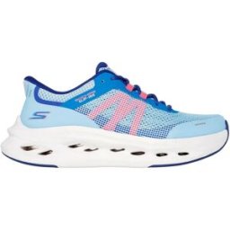 Skechers Scarpe Da Running Max Cushioning Glide Step A Light Blue Synthetic / Coral Trim EU 37