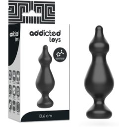 Plug Anale in Silicone Addicted Toys — 13,6 cm, Nero