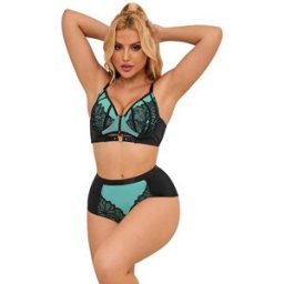 SUBBLIME SETS Lingerie Sexy in Pizzo Verde Subblime — Set Reggiseno S/M