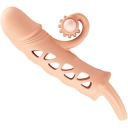 Guaina Fallica con Anello Fallico Romance Manica — TPE Naturale