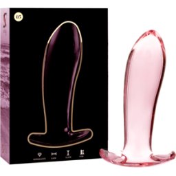 NEBULA SERIES BY IBIZA Plug Anale in Vetro Borosilicato Nebula Series Modello 5 — Rosa