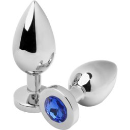 Plug Anale in Acciaio Metal Hard Diamond Blue — 5,71 cm