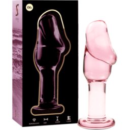 NEBULA SERIES BY IBIZA Plug Anale in Vetro Borosilicato Nebula Series Modello 6 — Rosa 12.5 cm