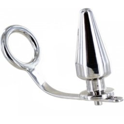 Anello Fallico con Plug Anale Metal Hard — Acciaio 45x50 mm