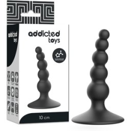Plug Anale Silicone Medicale Addicted Toys — Nero 10 cm