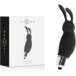 INTENSE FUN TOYS Vibratore Rabbit Intense Roger — Stimolatore Ergonomico Nero