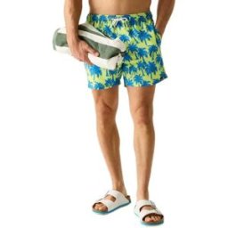 Regatta Pantaloncino Da Bagno Loras Sharp Green / Sonic Blue Palm XL