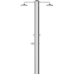 ATI Doccia da Giardino Doppia 2 Temporizzatori e Lavapiedi Docce MUL-2P Inox Anodizzato...