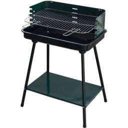 giordanoshop Barbecue a Carbone Carbonella Rettangolare 58x38x82 cm con Vassoio in Acciaio al Carbonio Verde...