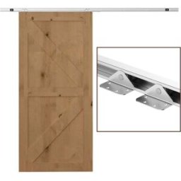 giordanoshop Kit per Convertire una Porta Normale in una Porta Scorrevole in Metallo Argento...